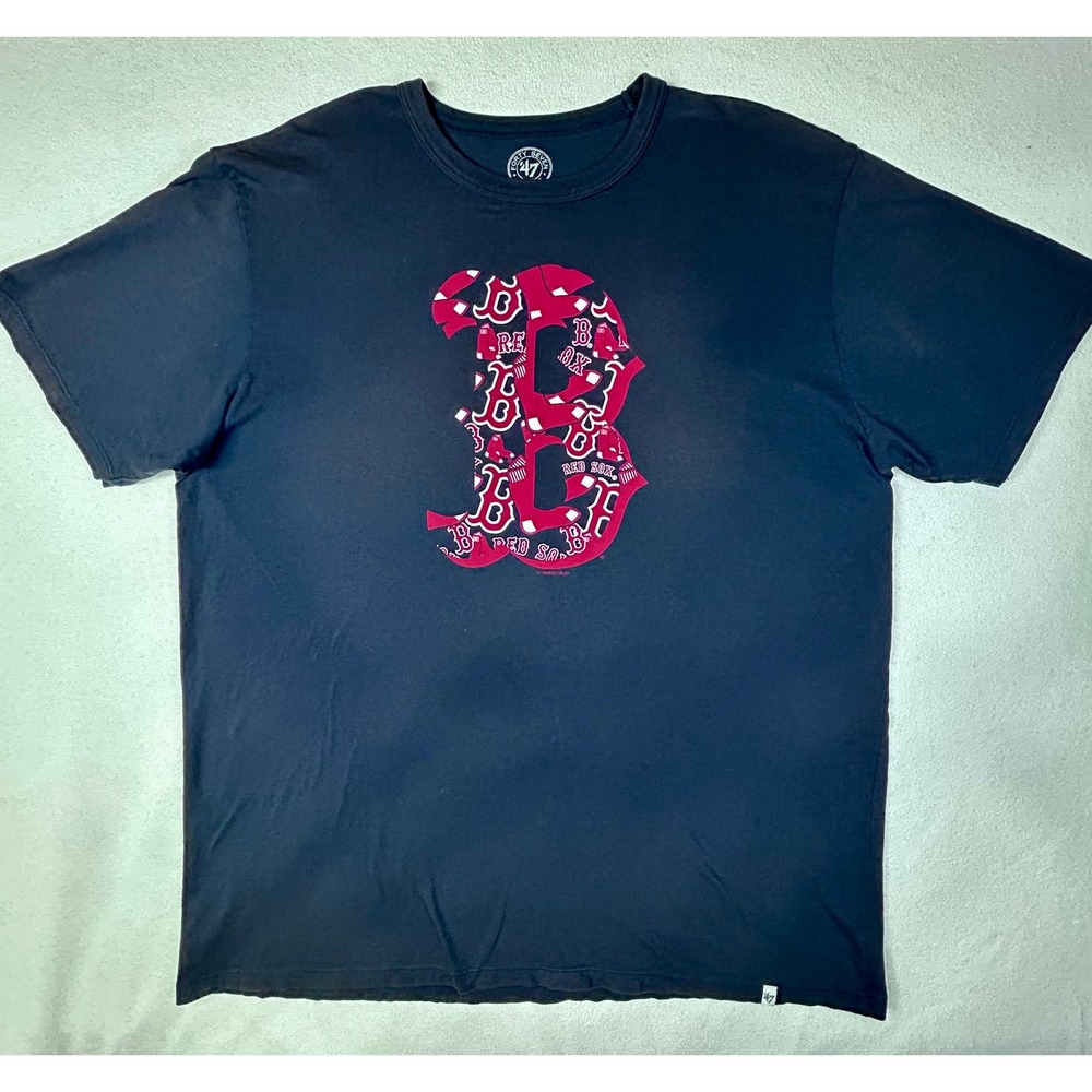 BOSTON RED SOX MLB Short Sleeve T-Shirt Mens XL Navy Blue Graphic Logo Cotton